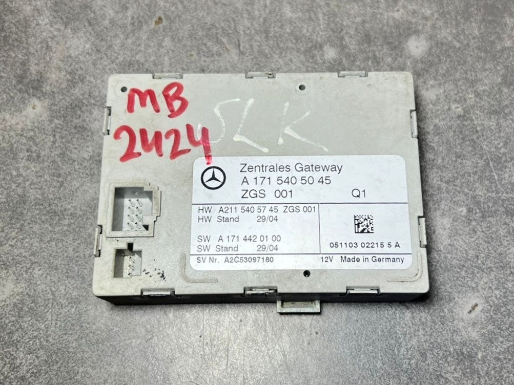 05-11 Mercedes-Benz R171 SLK350 Central Gateway Control Module A171 5405045 OEM