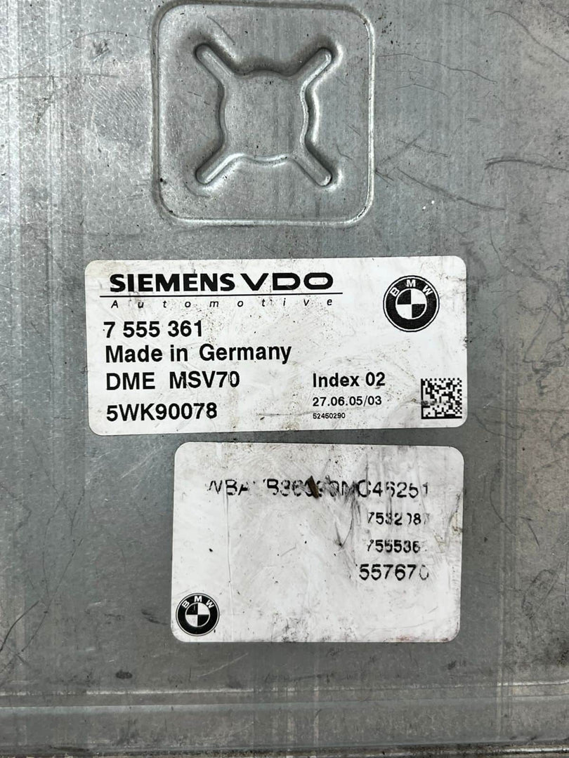 BMW E60 E90 E91 N52 323i 523i 177HP Engine Control ECU DME 7555361 Automatic