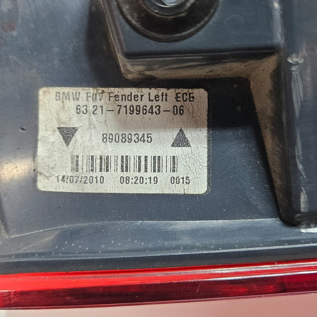 OEM BMW 5 Series GT F07, Rear Taillight 7199643 2015