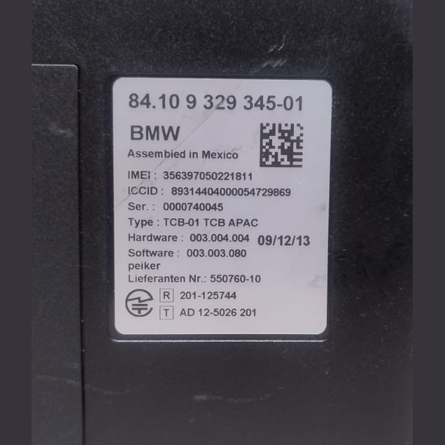 BMW 1 3 SERIES F20 F21 F30 F31 BLUTOOTH CONTROL MODULE ECU -  9329345