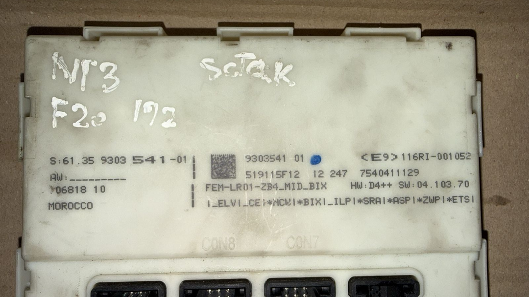 BMW FEM F20 116i 2010 TO 2013 RHD CAR BODY CONTROL MODULE - 9303541