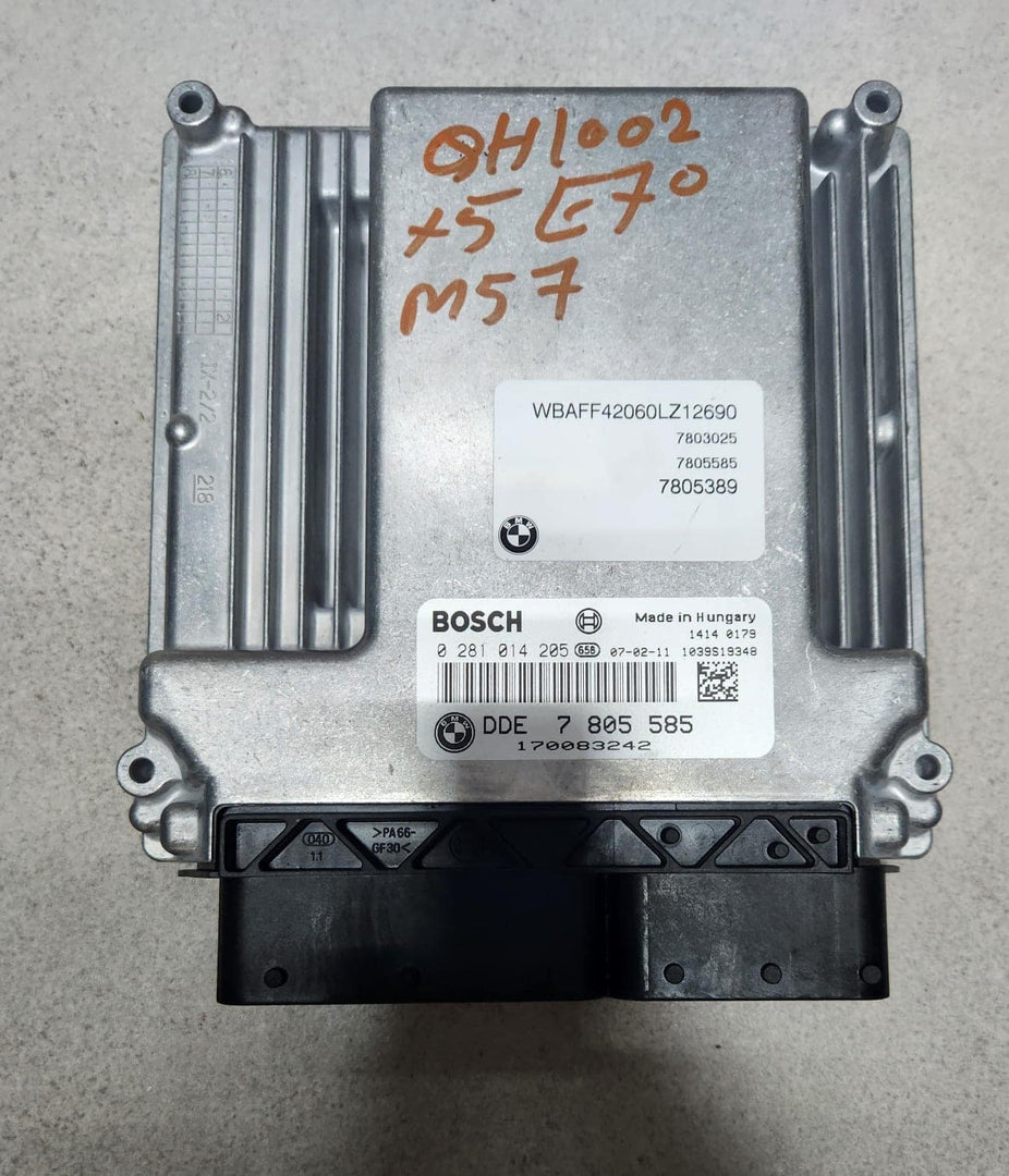 2007-2013 BMW X5 Engine Control Unit 7805585 X5 E70 3.0 DIESEL and E92 E93 330d
