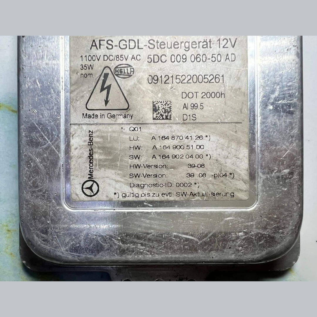 2009 Mercedes ML320 Xenon Hid Headlight Ballast Control Unit A1648704126 W164
