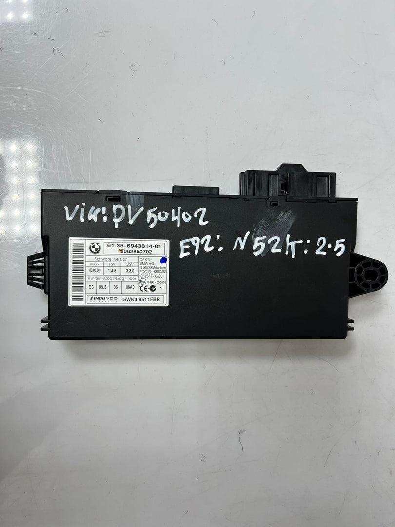 07-11 BMW 328i E92 N52 2.5 Engine Control Module ECU DME+CAS3+NO KEY SET 7567362