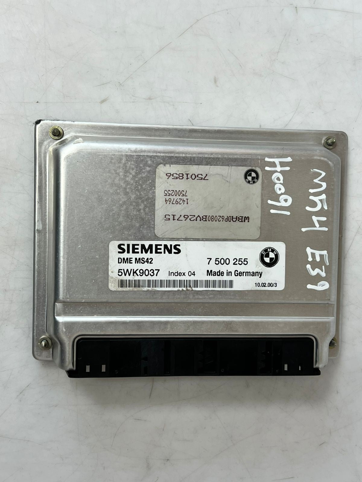 BMW 3 Series E46 328ci M52 Engine ECU Lockset DME 5WK9037 7500255