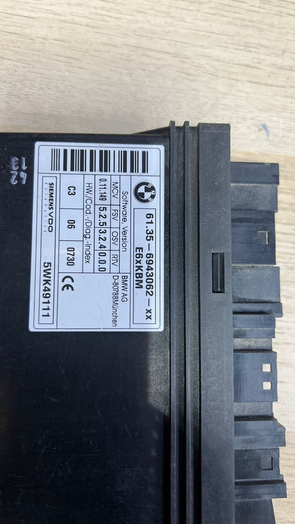 BMW Comfort Control Module 6943062  5 Series E60 E61, 6 Series E63 E64