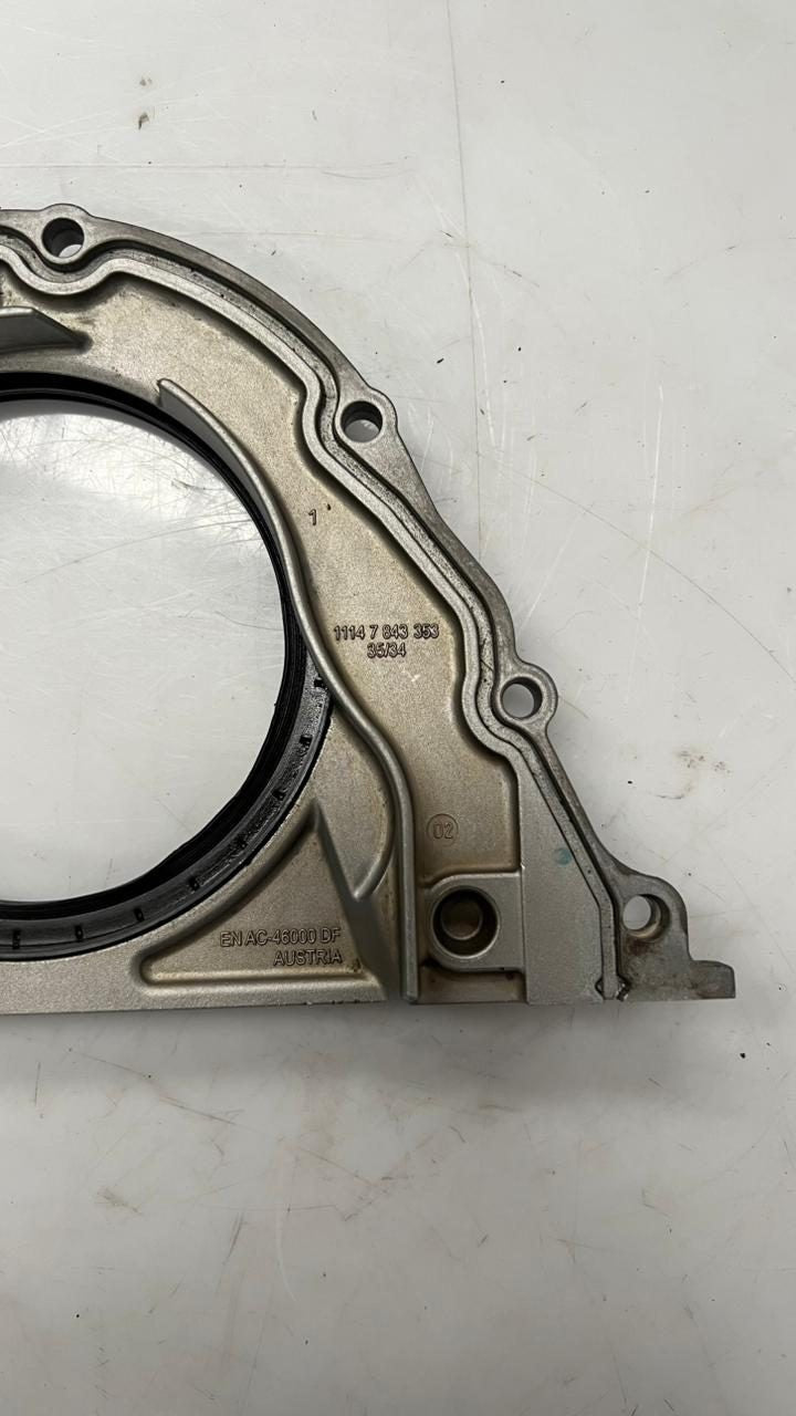 12-16 BMW M5 F10 S63 V8 Engine Crankshaft Housing Seal Bracket 1114 7843353
