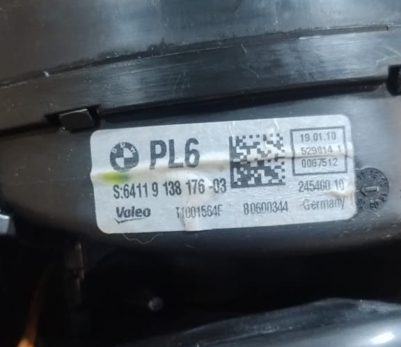 BMW F01 F02 F07 F10 REAR BLOWER UNIT BLOWER MOTOR RESISTOR P/N 9138176