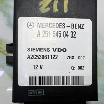 06-09 Mercedes R350 Air Suspension Control Module A2515450432 W251 W211 E-Class