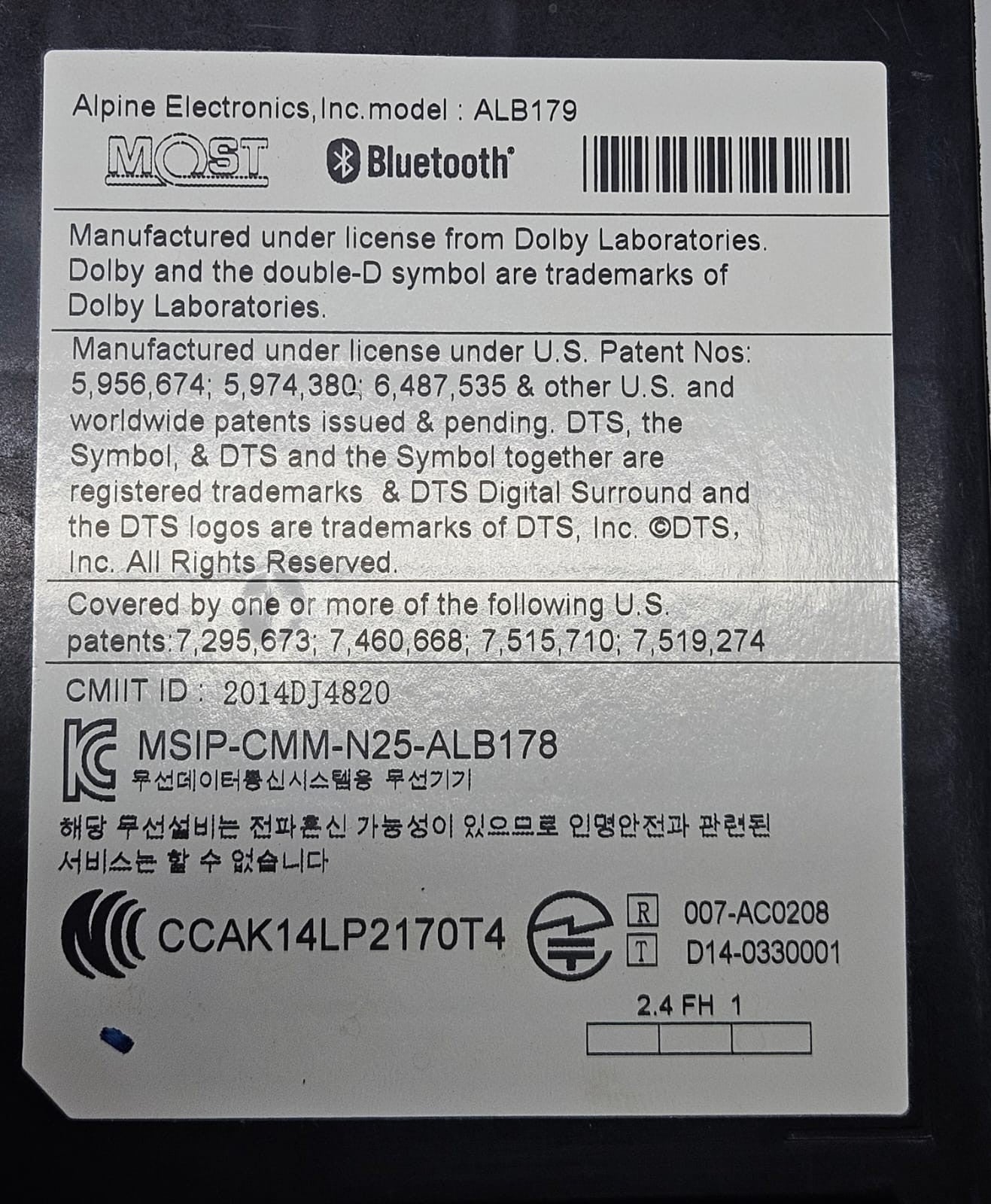 9437958-2019 BMW X2 F39 RHD Audio DVD Head Unit OEM