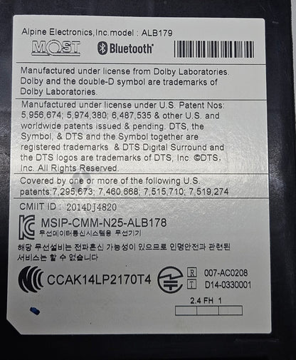 9437958-2019 BMW X2 F39 RHD Audio DVD Head Unit OEM