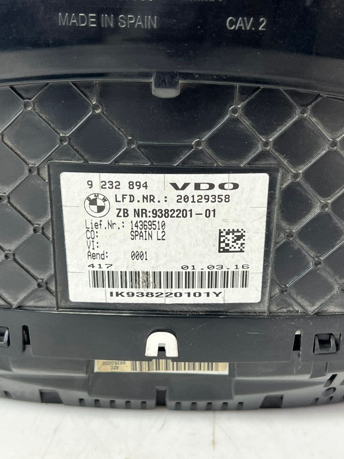 2012-2016 BMW F30 F31 F32 F34 F36 LCI Instrument Cluster 9382201 OEM