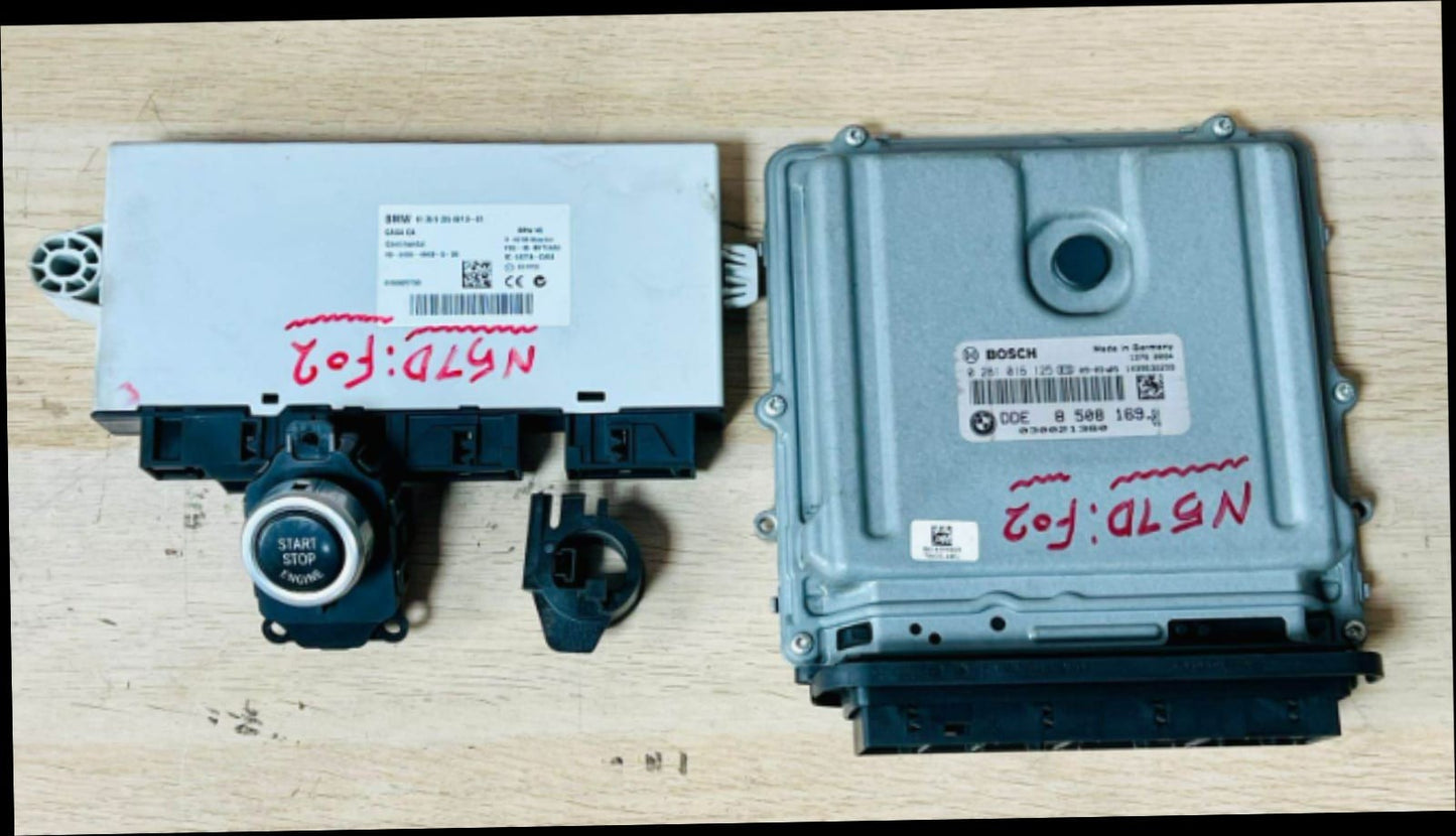 BMW Engine Control Unit 8508169 KIT WITH CAS F02 730LD N57, E90 320D