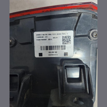 2019-2020 BMW X1 Rear Tail Light 7488546 X1 F48 F49