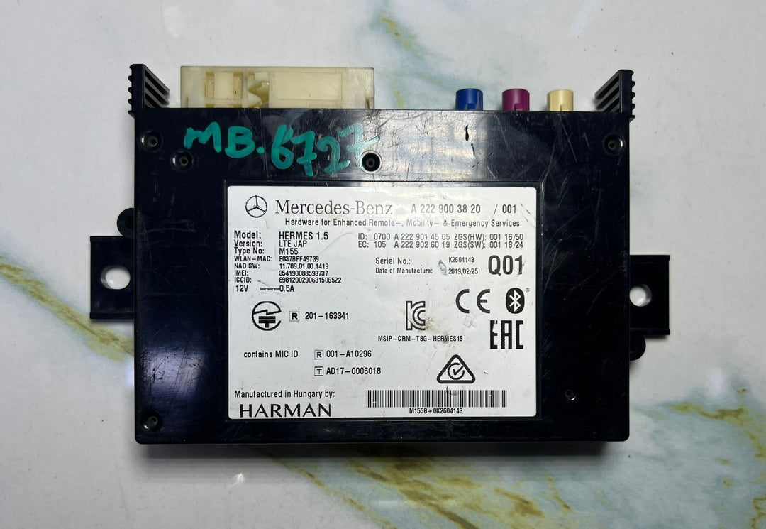 Mercedes-Benz W222 S-Class Communication Control Module Unit A222 9003820 OEM