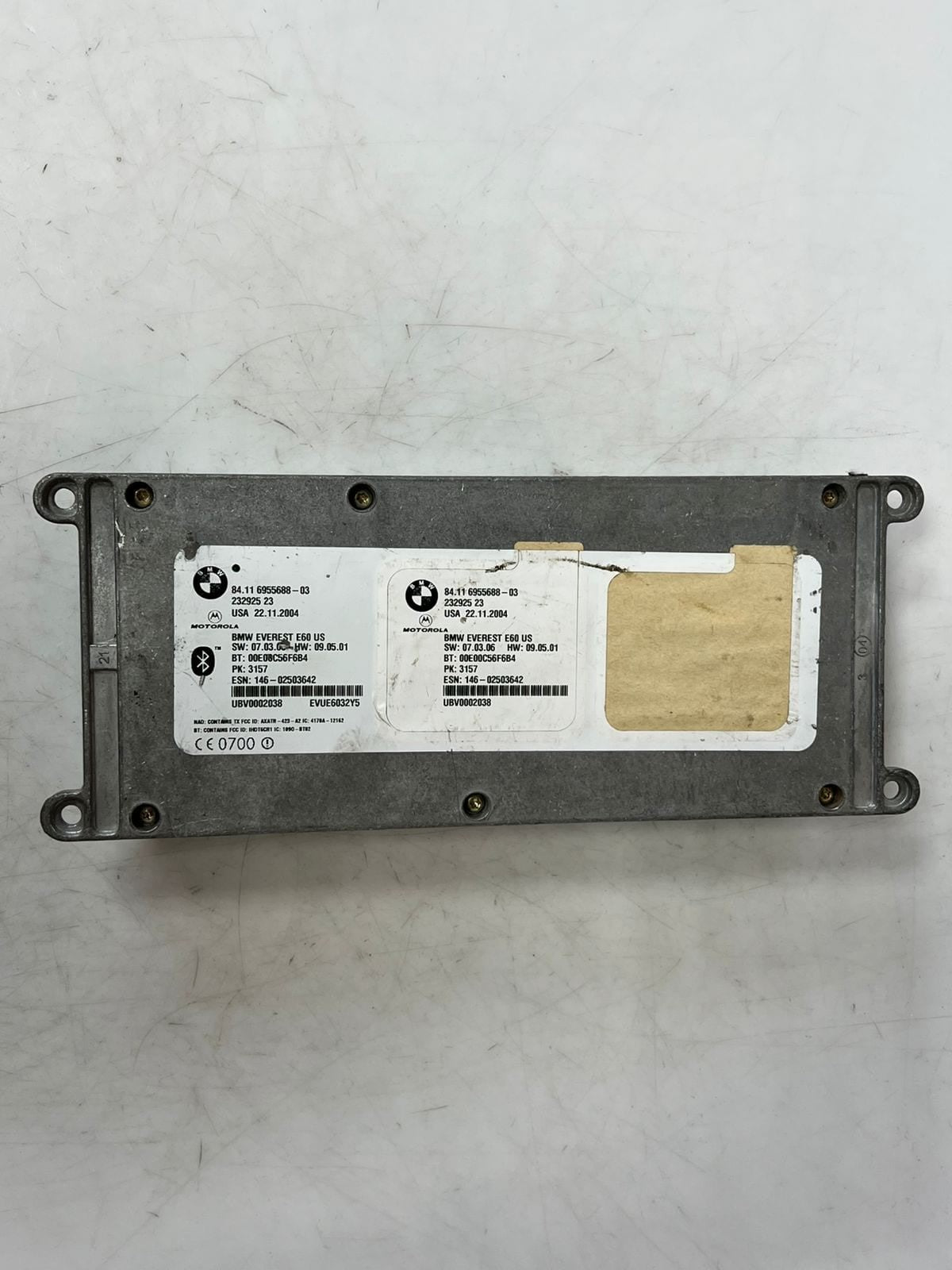 2005 BMW 525i 5' 6' E60 E63 E64  Bluetooth Telematics Control Module 6955688 OEM