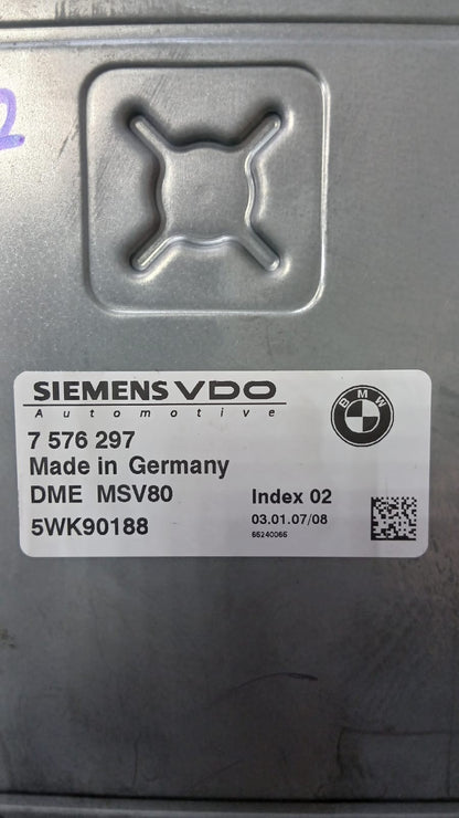 2007 BMW E60 E91 N52 2.5L Engine ECU DME SET 7576297 OEM 525i 325i Control Unit