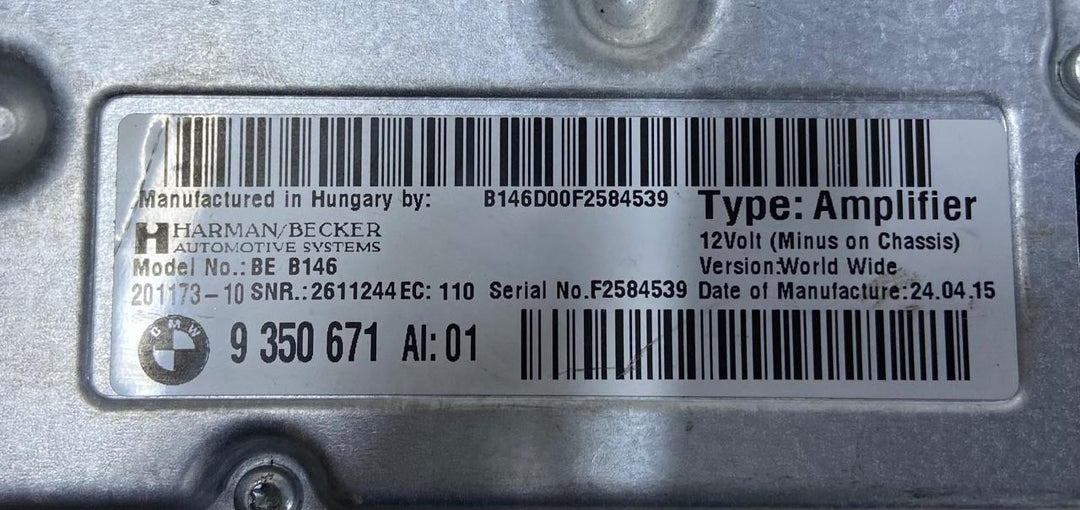 OEM BMW I8 I12 I15 ACTIVE SOUND DESIGN MODULE AMPLIFIER CONTROL UNIT 9350671