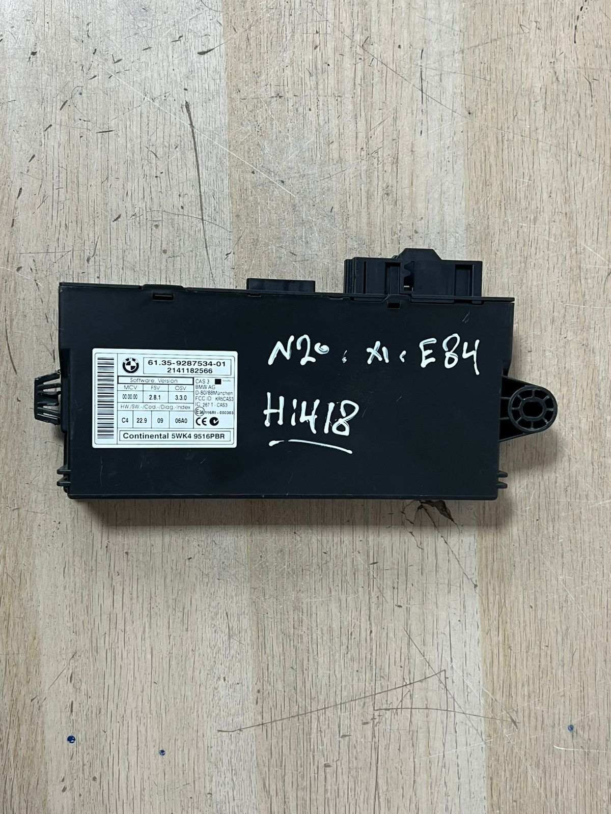 BMW X1 Series E84 N20 2014 Engine Control Unit ECU SET + CASE + KEY DME 8631727