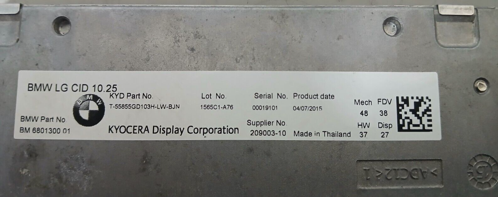 OEM BMW 16-20 G12 740 750 Navigation Display Monitor Information Screen 6801300