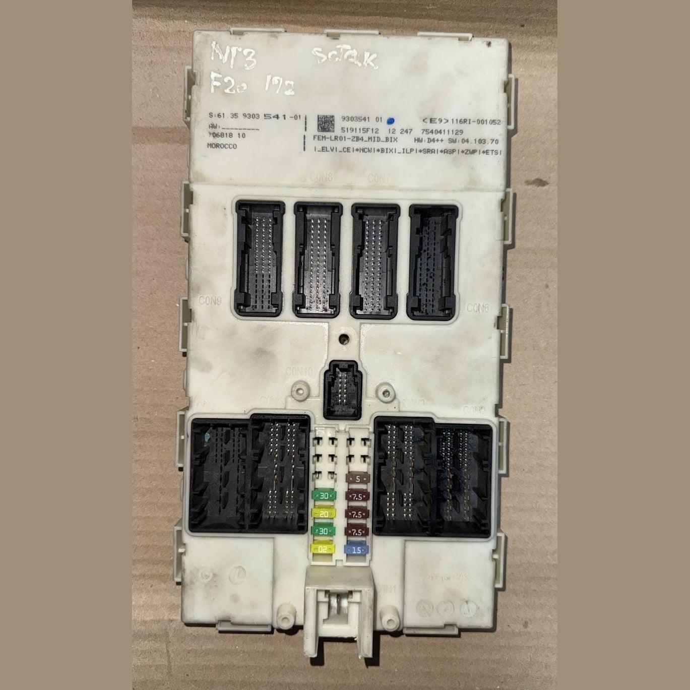 BMW FEM F20 116i 2010 TO 2013 RHD CAR BODY CONTROL MODULE - 9303541