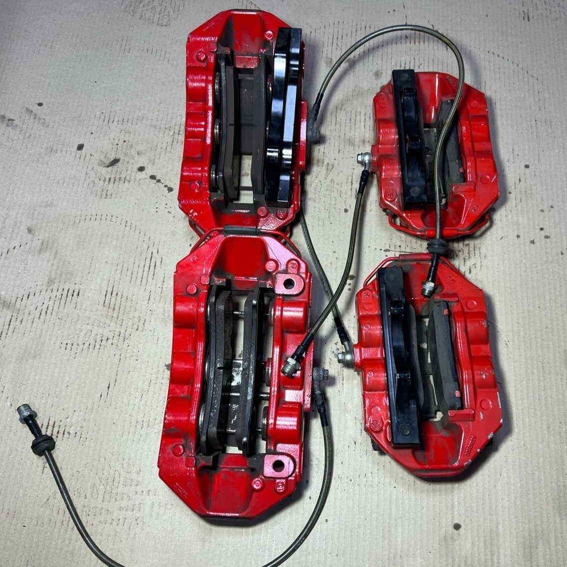 Mercedes-Benz E63 W212 AMG E-Class Front \ Rear Brembo Red Brake Calipers Set