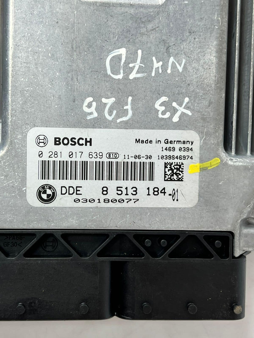 BMW X3 F25 N47D F10 Engine Control Unit ECU SET DDE + CAS4 +1 KEY 8513184 OEM