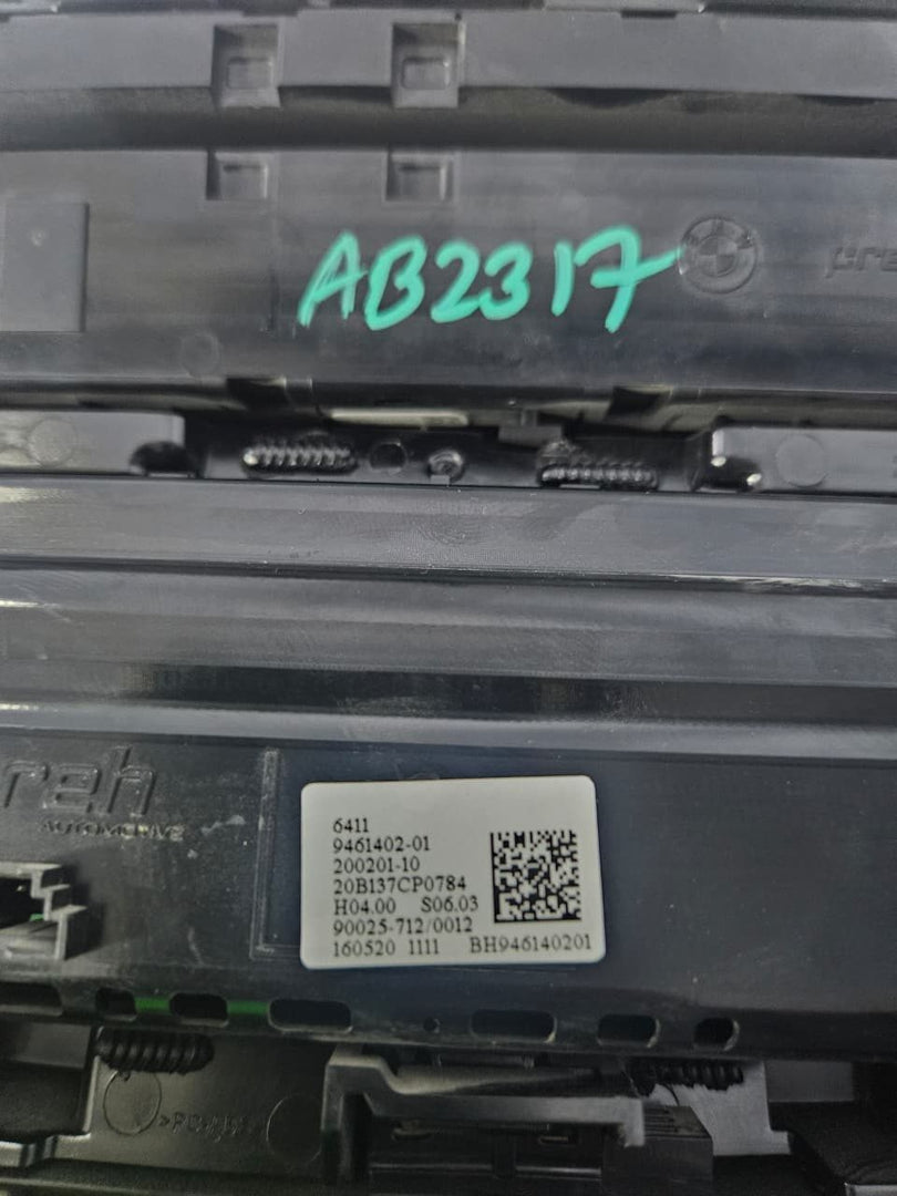 BMW Air Conditioning Control Panel 9461402 BMW X1 F48, X2 F39, F45