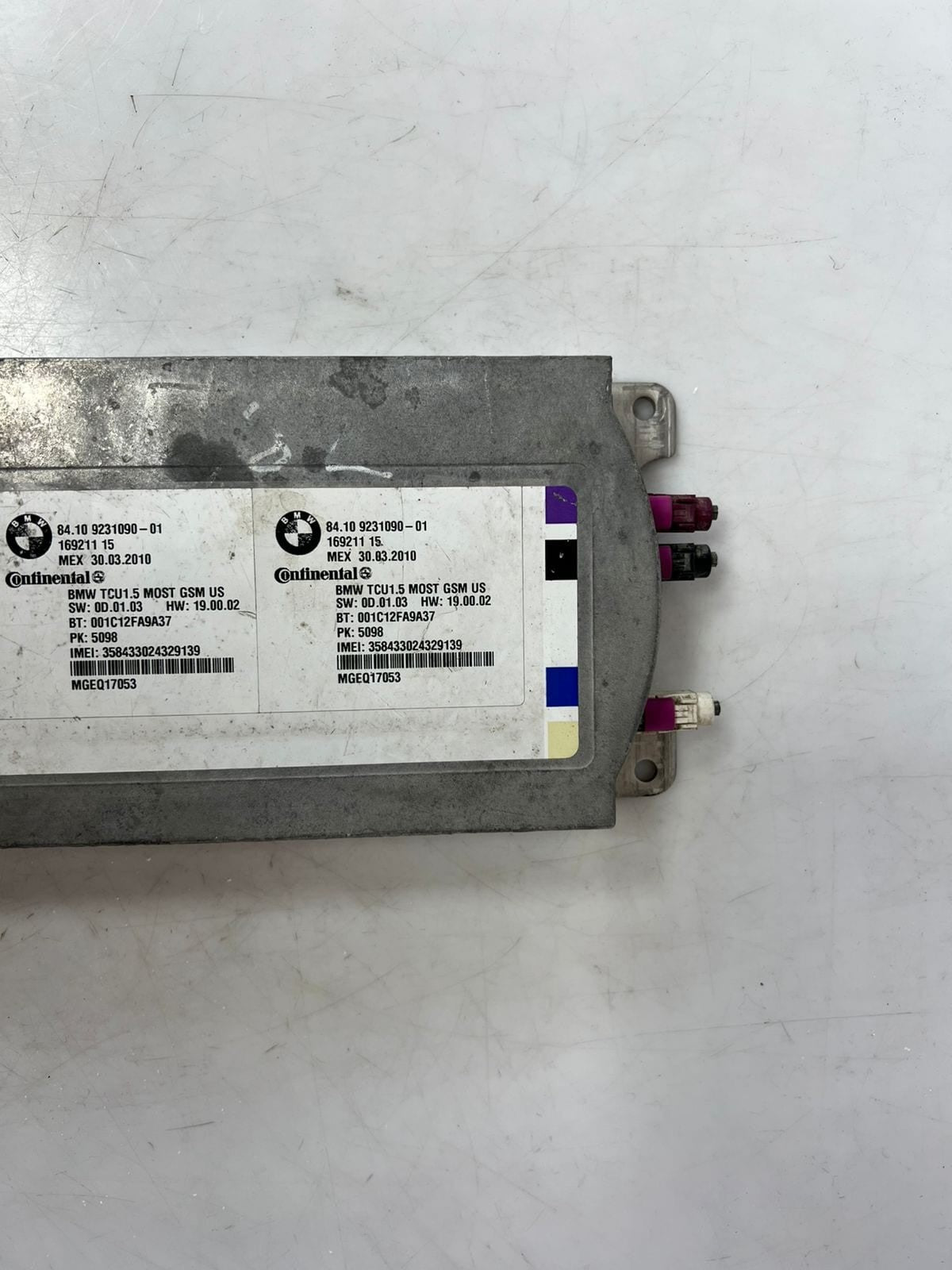 2011-2016 BMW 535i 550i 650i X6 Bluetooth Telematics Control Module 9231090 OEM