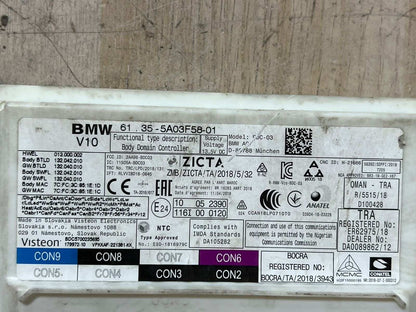 BMW 3 G20 G80 G28 330 PLUG-IN HYBRID Fuse Box Body Domain Control 61355A03F58 