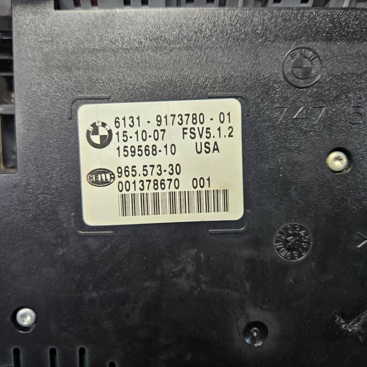 2008 BMW X5 E70 Interior Light Reading Lamp Roof Switch Center 9173780