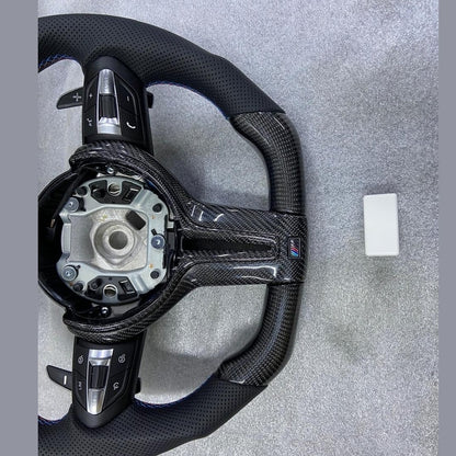 OEM BMW Carbon Fiber Steering Wheel F30 F32 Series MSport With Paddle Shifts LED