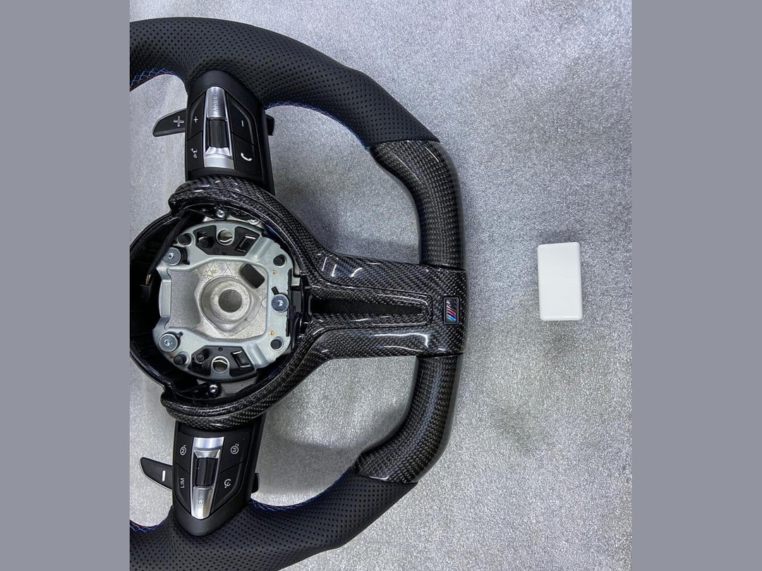 OEM BMW Carbon Fiber Steering Wheel F30 F32 Series MSport With Paddle Shifts LED