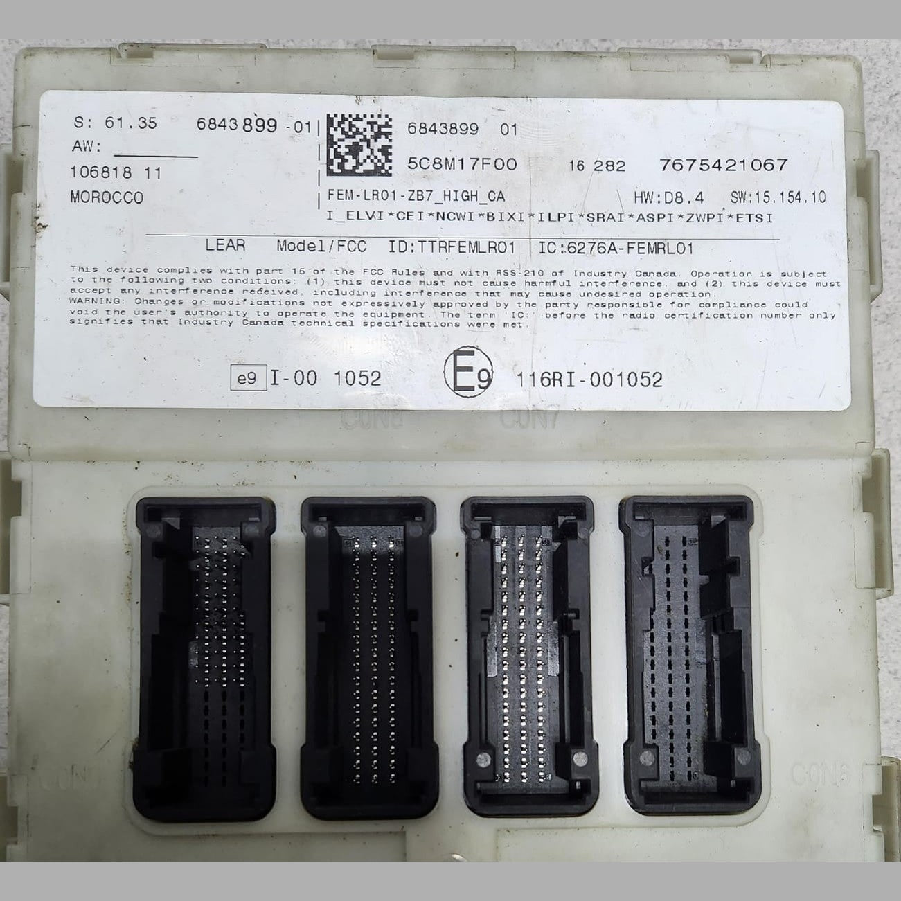 BMW F30 F31 Front Electronic Module 6843899 OEM