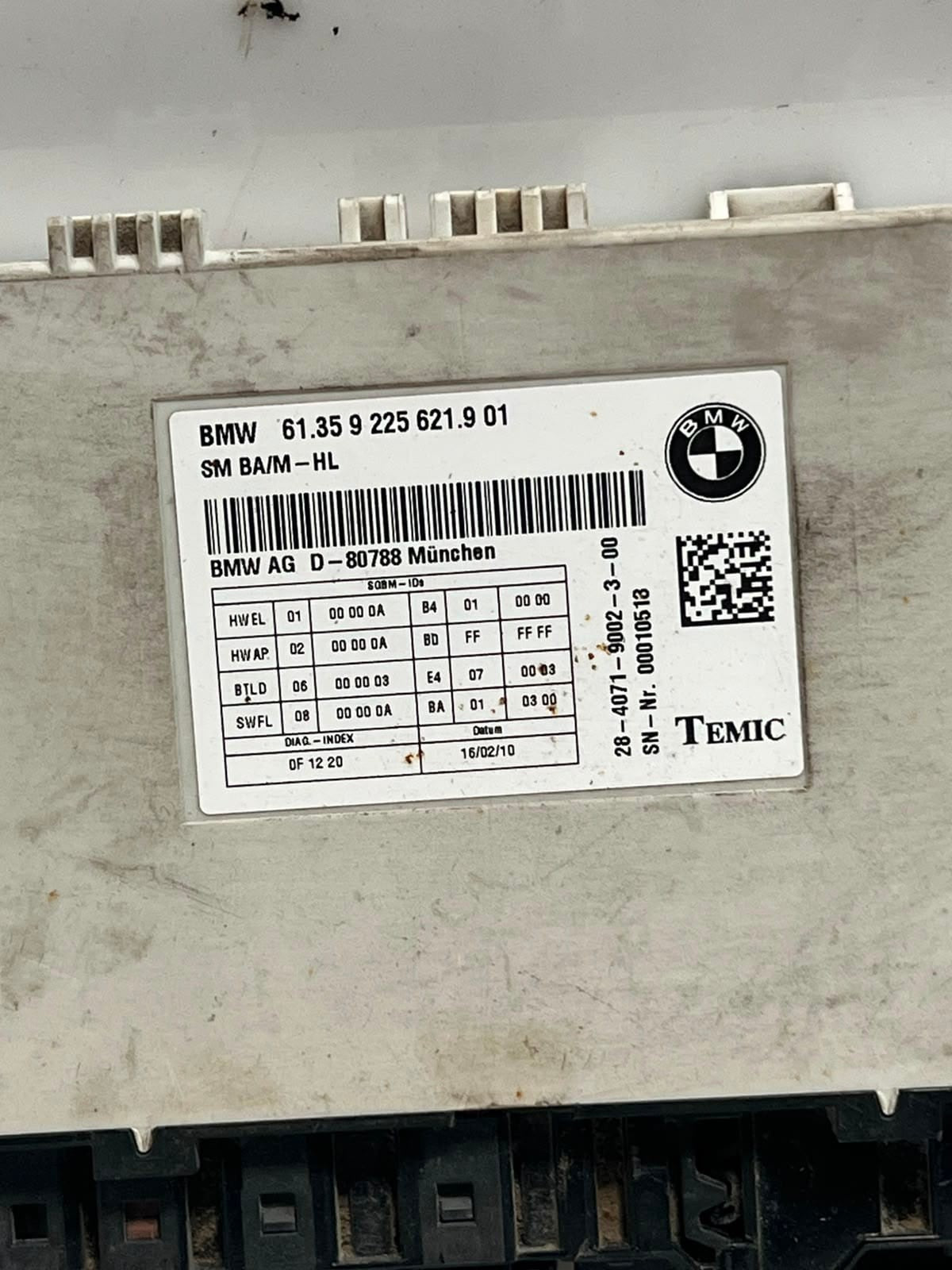 2011-2016 BMW 528i F10 F11 535i 550i FRONT LEFT Seat Control Module 9225621 OEM