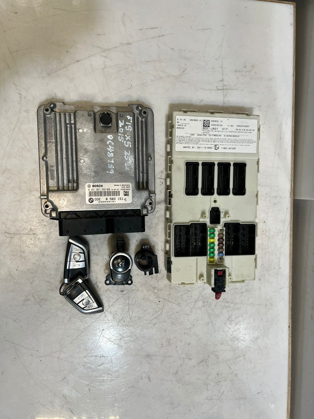 2015 BMW X5 F15 25DX Engine Control Unit ECU SET DDE+BDC+2KEYS 8583151 OEM