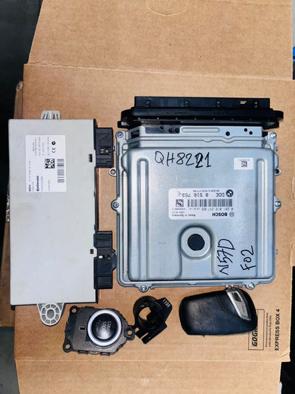 ECU set N57 730D 3.0 automatic 2012 F02  8516753 CAS KEY ECM DIESEL LHD