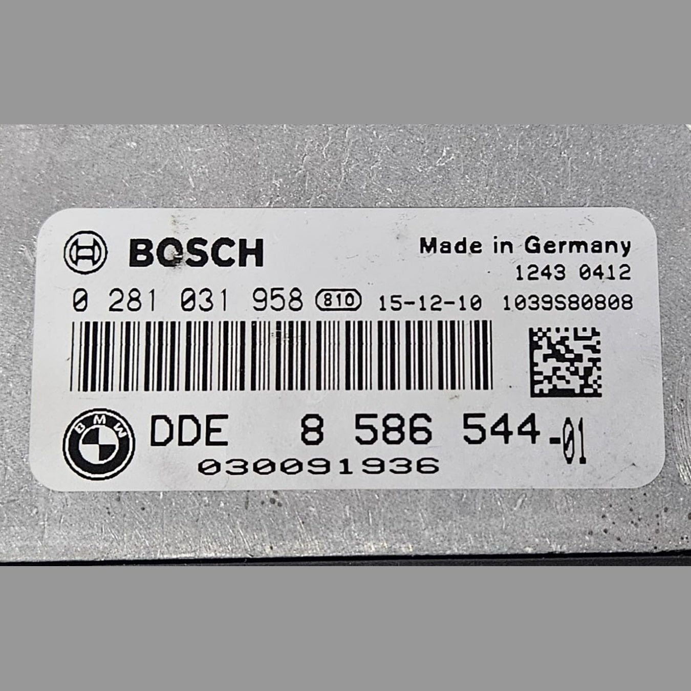OEM BMW X3 X4 X5 X6 N57 ENGINE CONTROL UNIT ECM DDE ECU ONLY 8586544 BOSCH