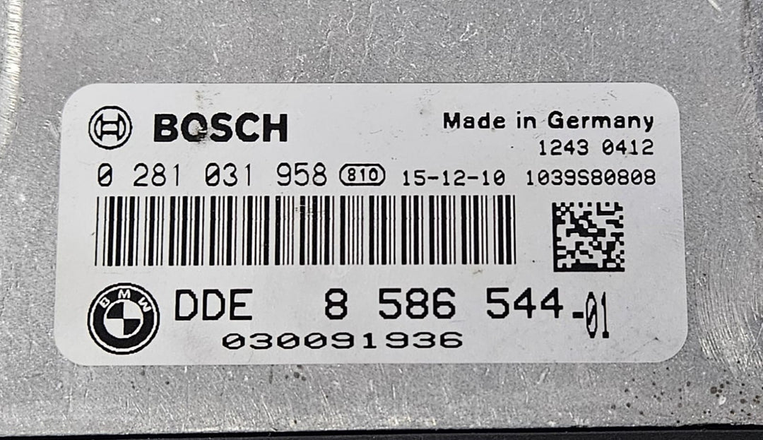 OEM BMW X3 X4 X5 X6 N57 ENGINE CONTROL UNIT ECM DDE ECU ONLY 8586544 BOSCH