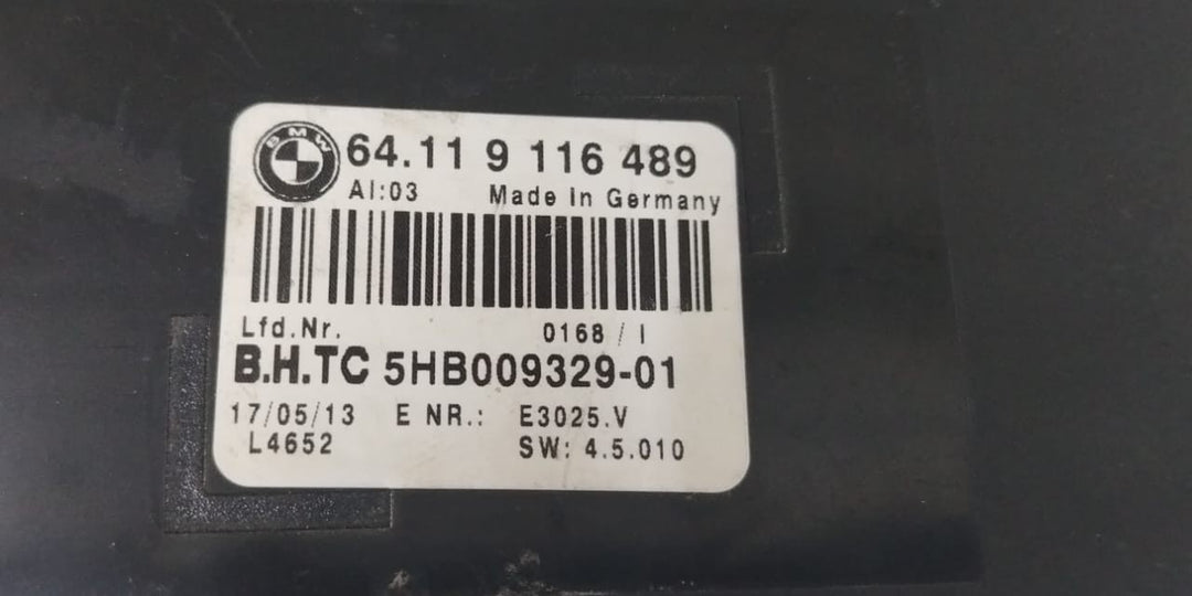 OEM BMW X5 F15 3RD ROW A/C Climate Control Module Unit 9116489