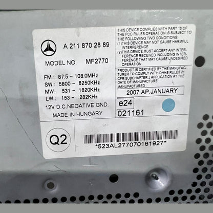 2006-2008 Mercedes W211 E-Class Radio Audio Head Unit CD Player A211 8702889 OEM