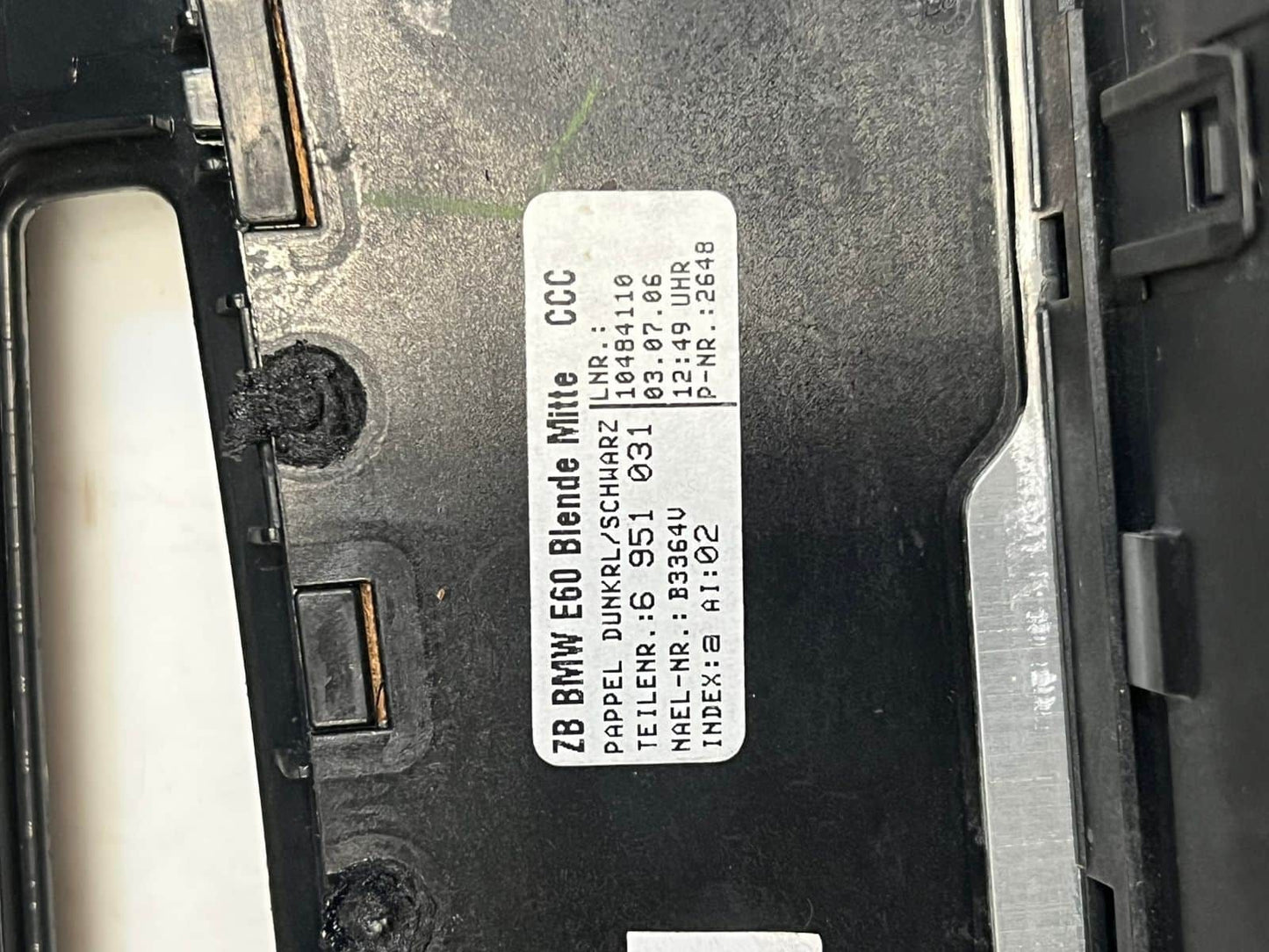 BMW 5 Series E60 E61 N62N Climate Control Unit Chrome Auto 6988504 OEM