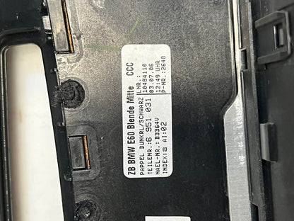 BMW 5 Series E60 E61 N62N Climate Control Unit Chrome Auto 6988504 OEM