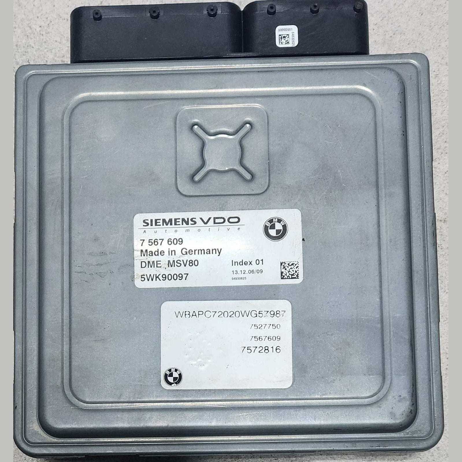 2007-2008 BMW X3 Engine Control Module 7567609 MSV80 ECU SET 