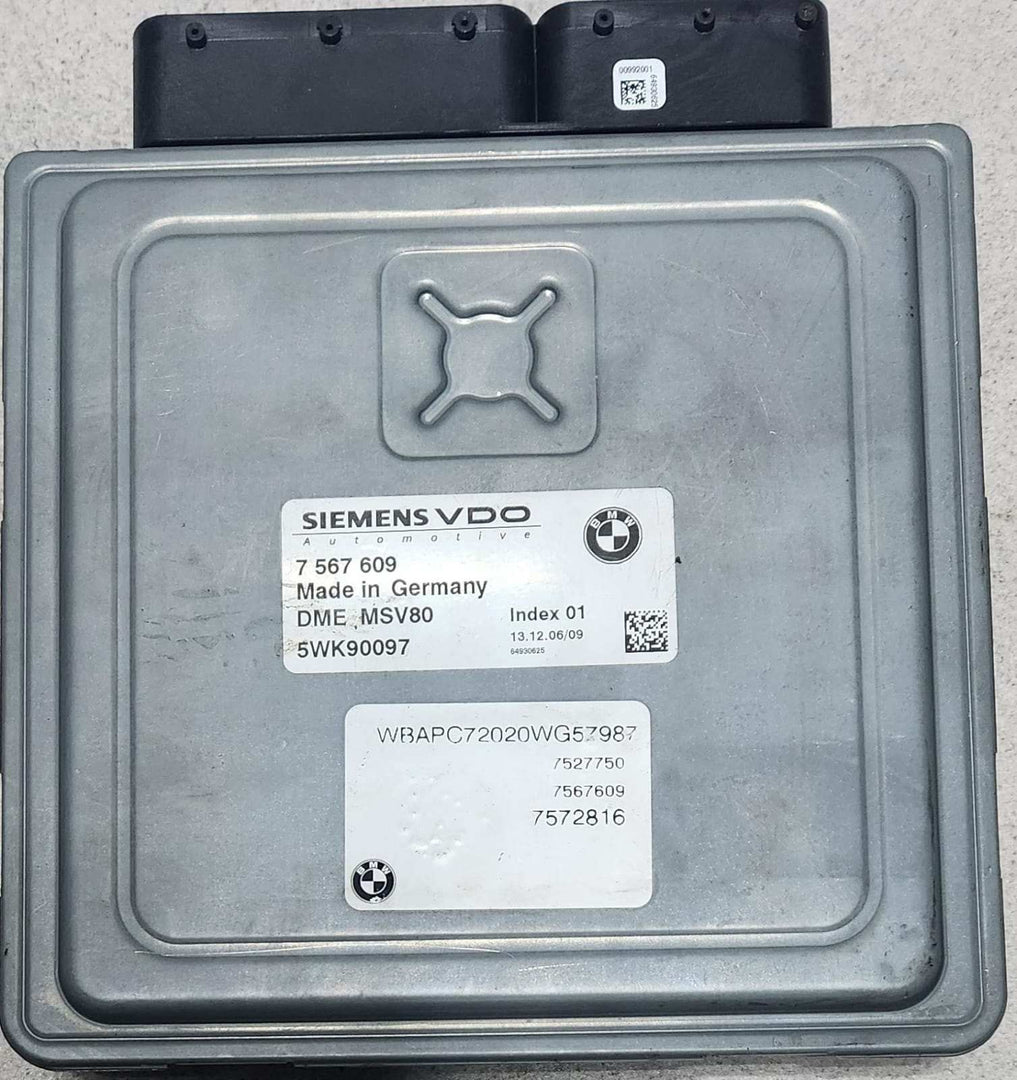 2007-2008 BMW X3 Engine Control Module 7567609 MSV80 ECU SET 