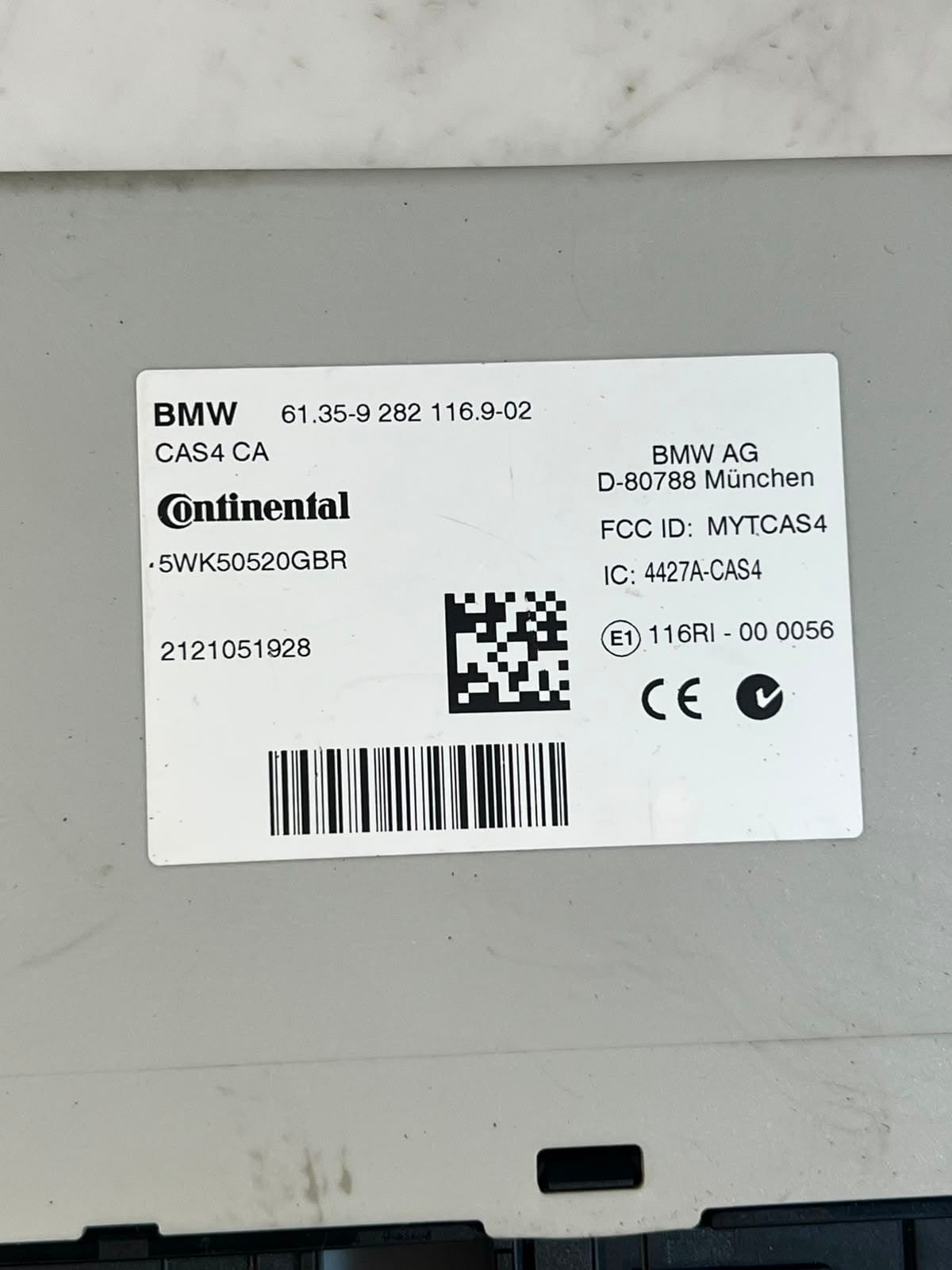 2012 BMW 5' F10 N55 535i Engine Control Module ECU SET DME+CAS4 NO KEY 7638781