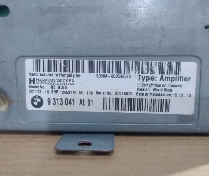 BMW 5 F10 F11  POWER HARMAN BECKER HIFI SOUND AMPLIFIER  AUDIO AMP -9313041