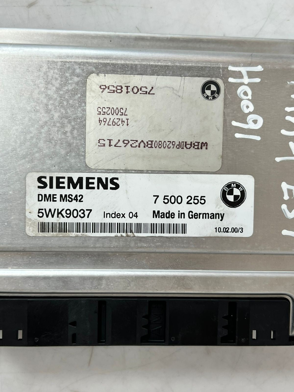 BMW 3 Series E46 328ci M52 Engine ECU Lockset DME 5WK9037 7500255