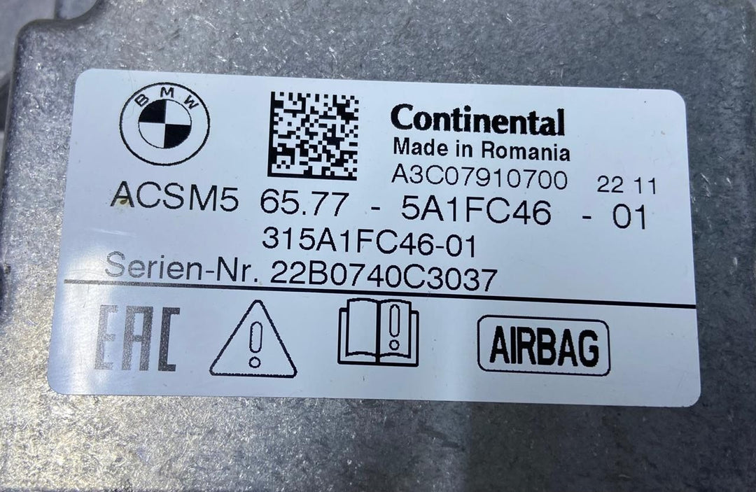 OEM BMW 2 Gran Coupe F44 SRS Control Unit 5A1FC46 CONTINENTAL
