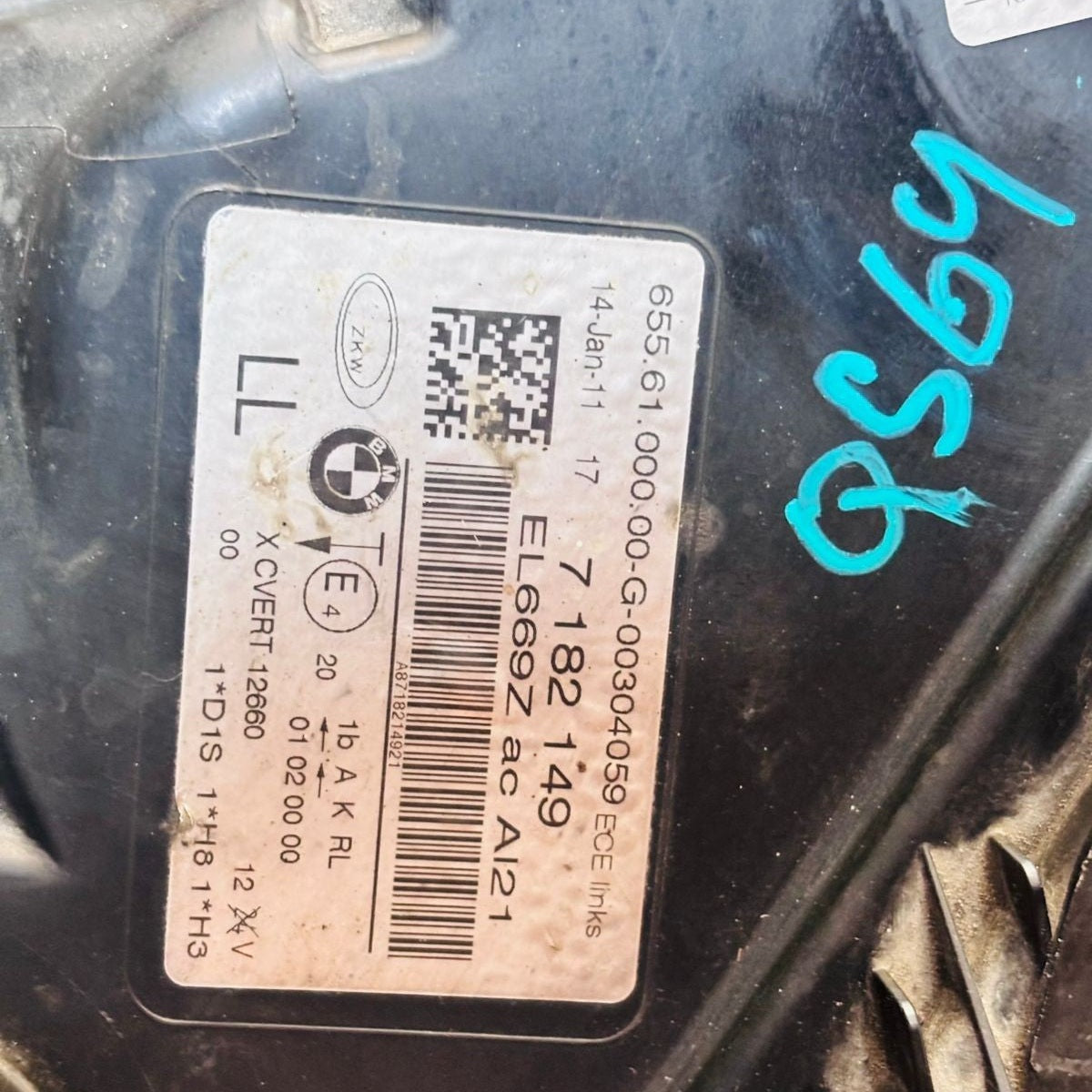 Bmw 7 Sereis 740i 740li 750li 2009-12 F02 LHS Dynamic Xenon Headlamp 7182149